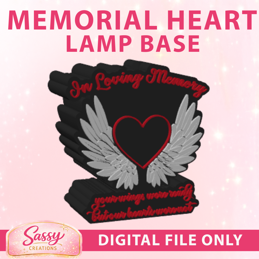 Memorial Heart Lamp Base