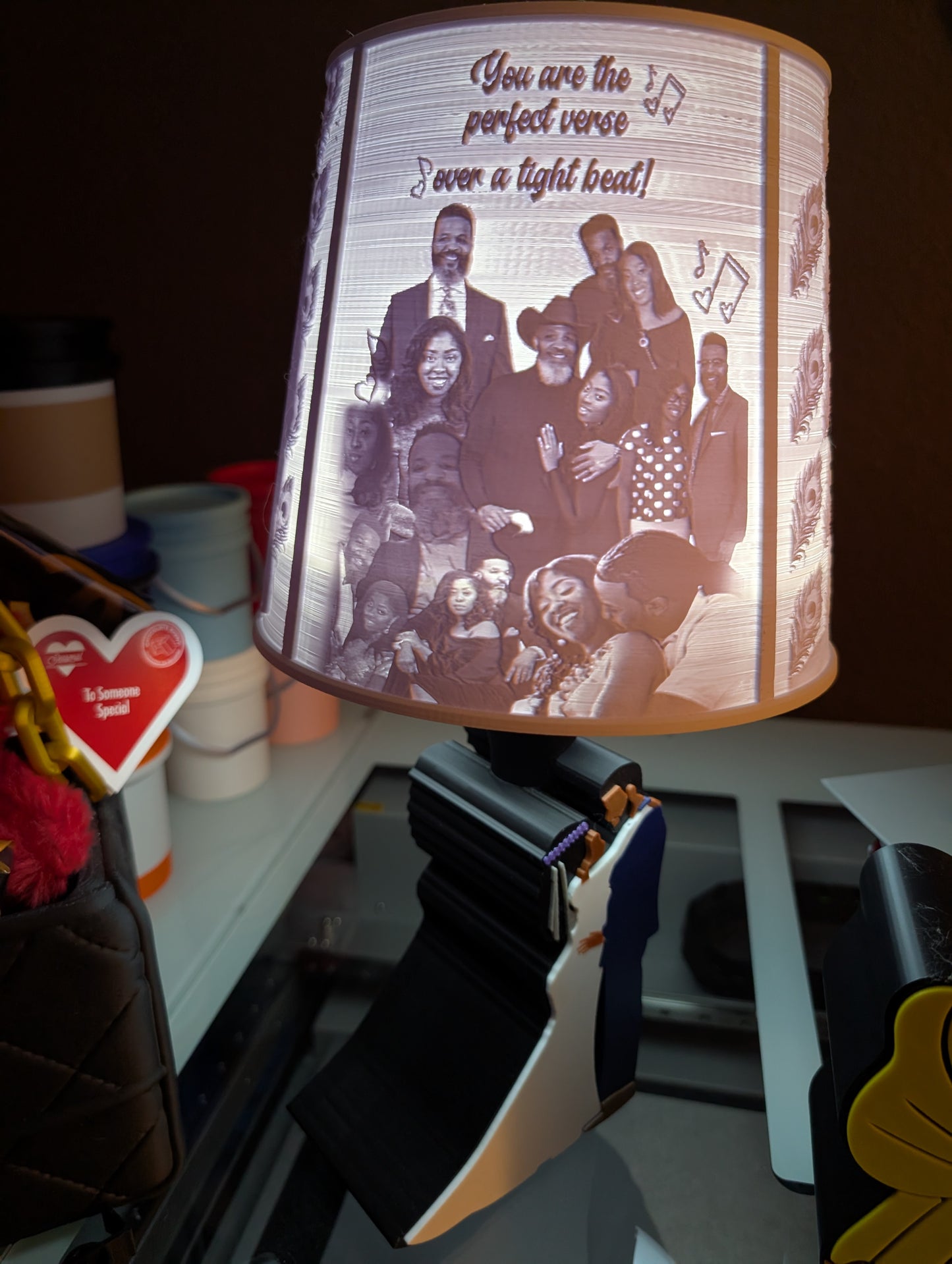 Wedding Couple Lamp with Customized Shade