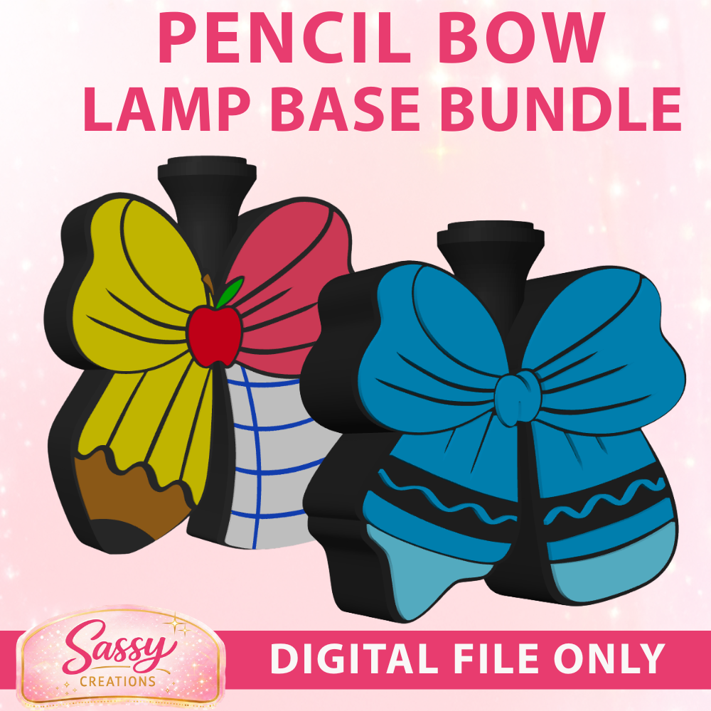 Pencil & Crayon Bow Lamp Base Bundle