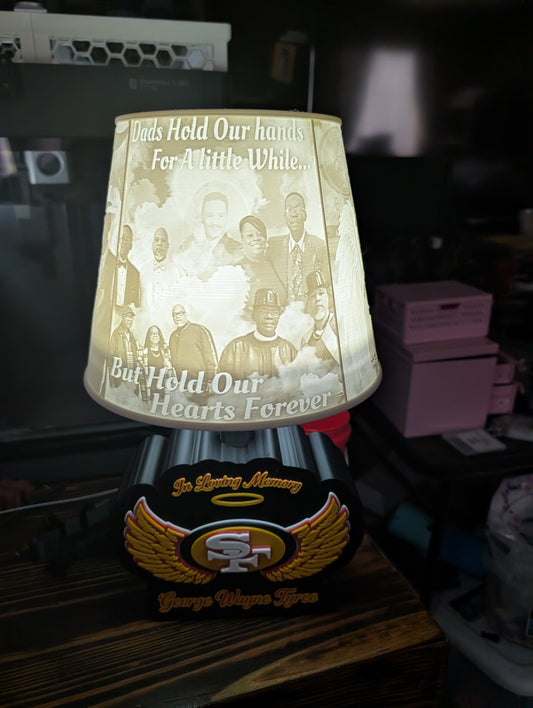 San Francisco 49ers Memorial Lamp with Customized Shade