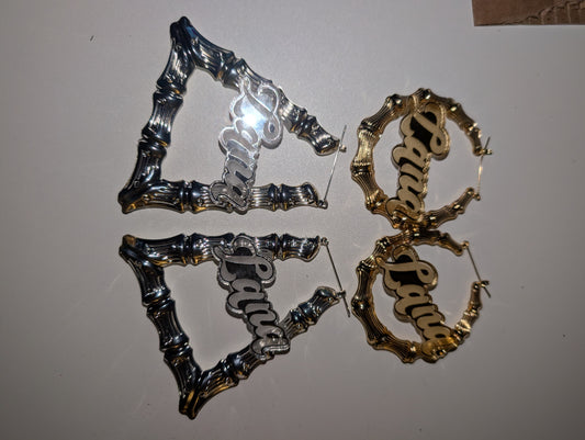 Custom Name Earrings (Laser)